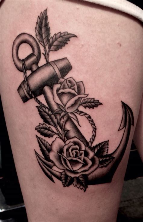 anchor with roses tattoo meaning|unique anchor tattoos.